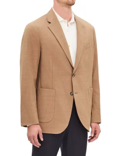 ASTON TWO BUTTON TECHNICAL WOOL JACKET