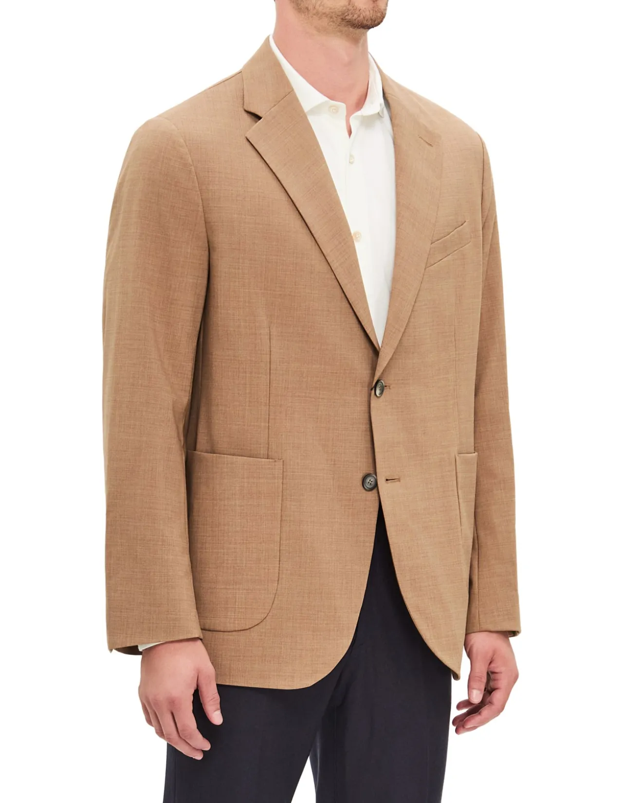 ASTON TWO BUTTON TECHNICAL WOOL JACKET