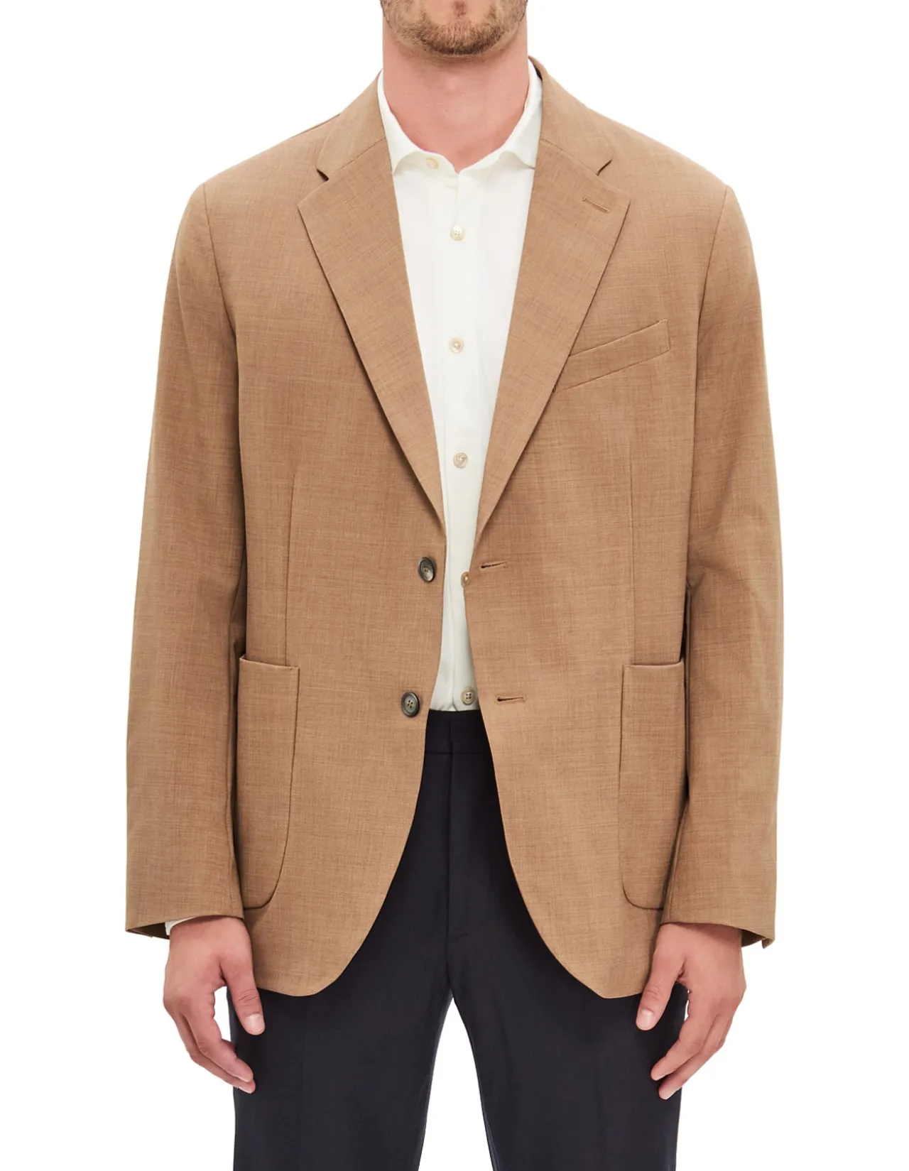 ASTON TWO BUTTON TECHNICAL WOOL JACKET