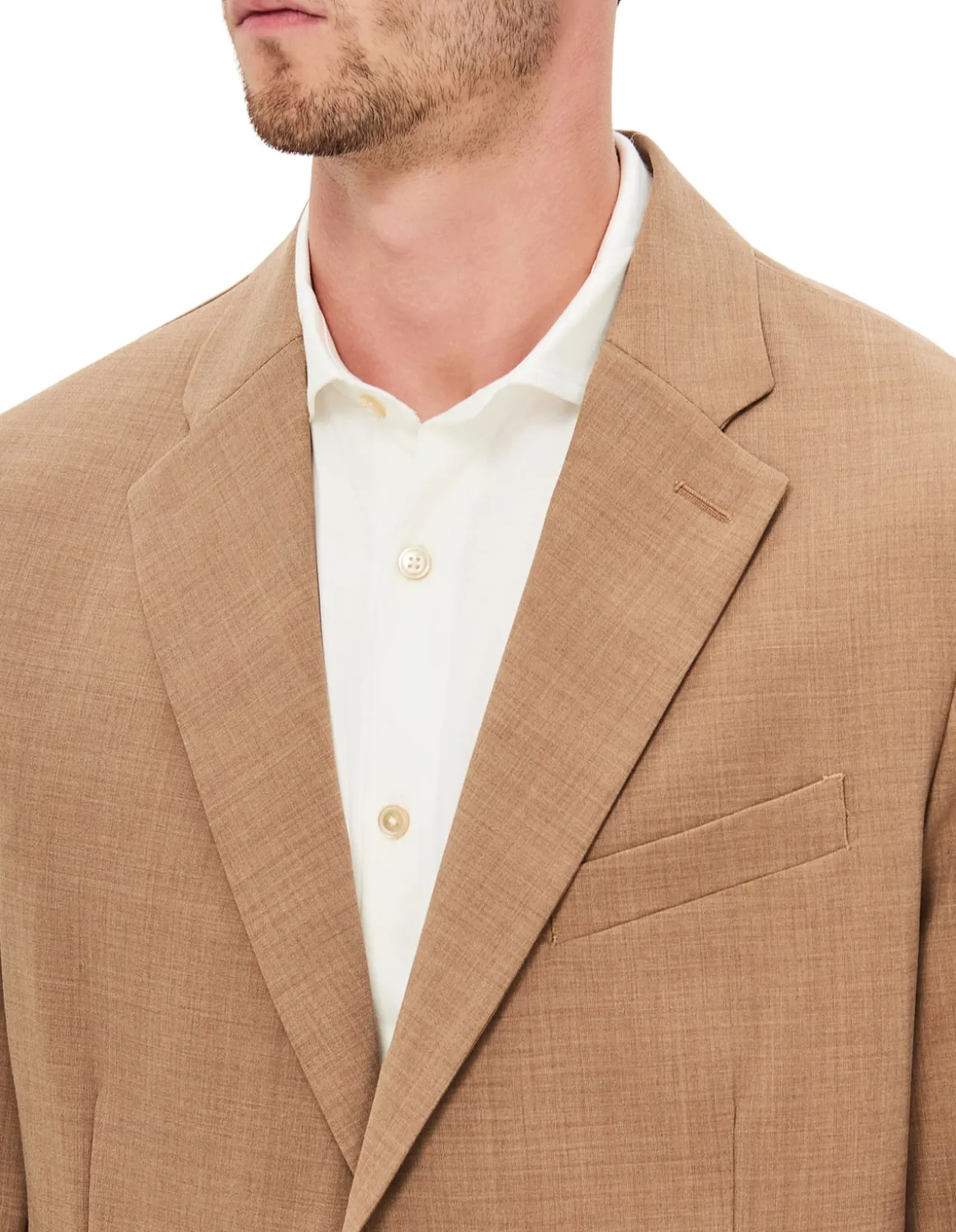 ASTON TWO BUTTON TECHNICAL WOOL JACKET