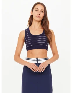Astra Solange Striped Knit Crop Top
