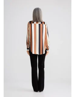 Astrid Satin Stripe Long Sleeve Shirt