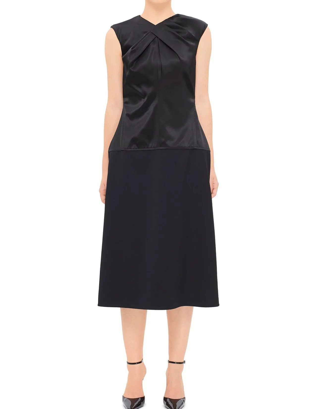 Asymmetric Pleated Dress