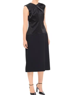 Asymmetric Pleated Dress