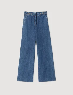 Athenes Mid Rise Wide Leg Denim Jeans