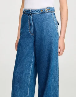 Athenes Mid Rise Wide Leg Denim Jeans