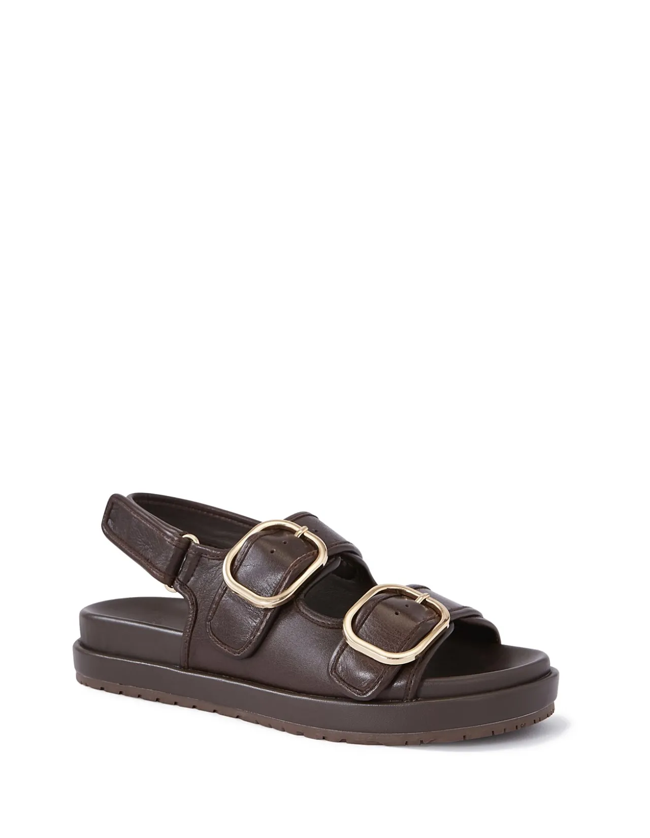 ATTICUS Ebony Pebble Leather Flatform