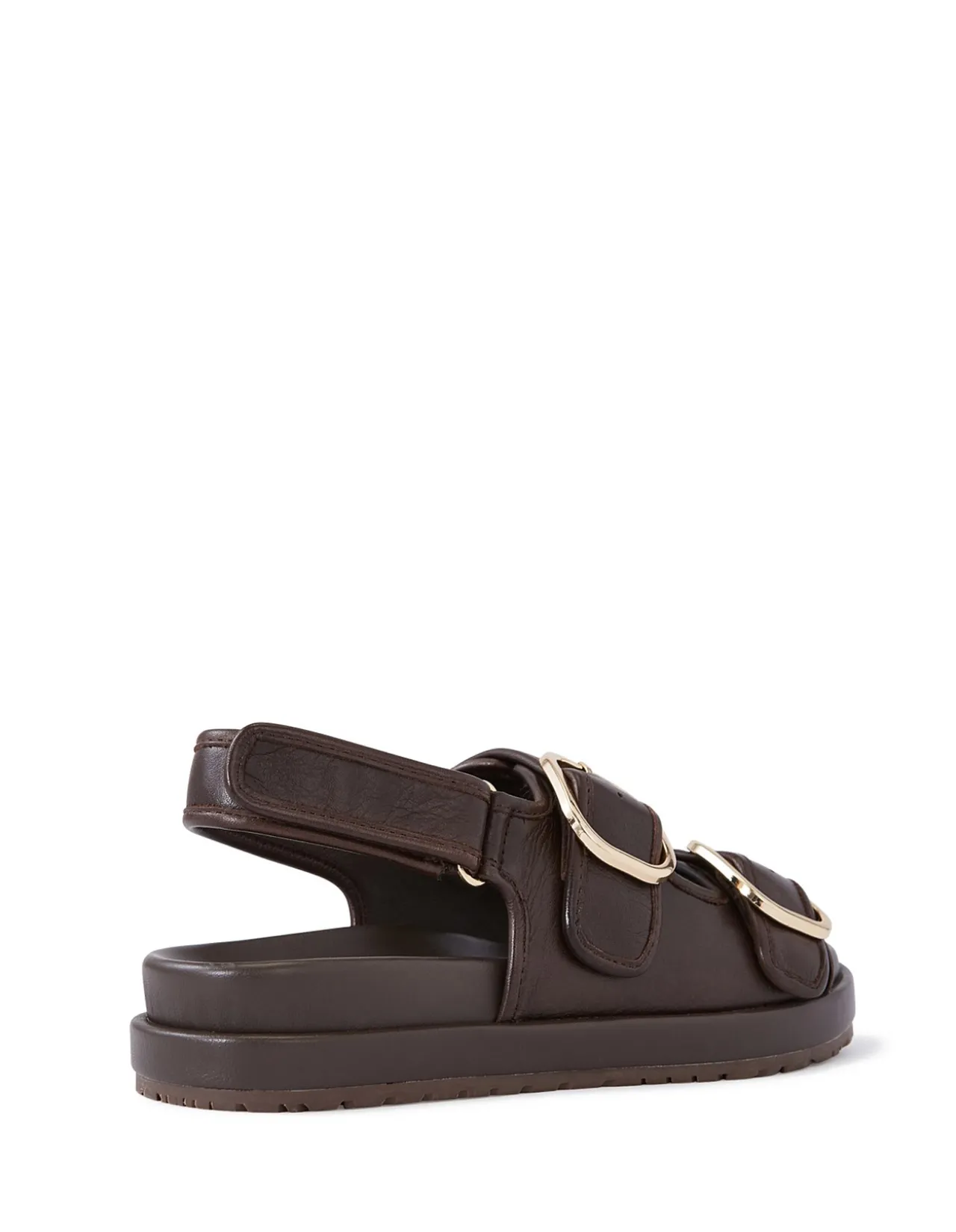 ATTICUS Ebony Pebble Leather Flatform