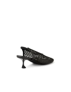 ATUNED Mesh Slingback Kitten Heel Pumps