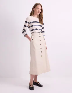 AUDREY BUTTON THROUGH SKIRT