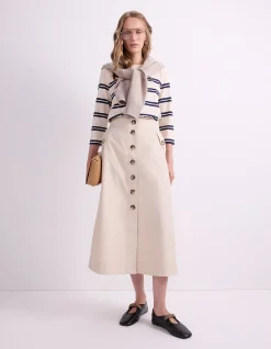 AUDREY BUTTON THROUGH SKIRT