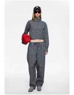 Aura Pant Low Rise Plaid Pants