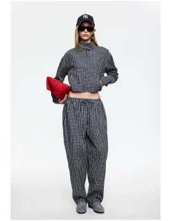 Aura Pant Low Rise Plaid Pants