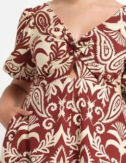 AURELA COTTON MIDI DRESS