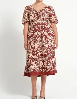 AURELA COTTON MIDI DRESS