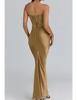 AURELIA BROCADE CORSET MAXI DRESS