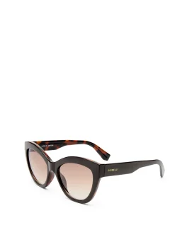 AURELIE CHOC / MILKY TORT CAT-EYE SUNGLASSES
