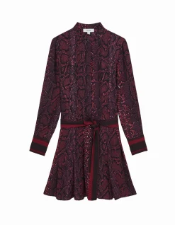 Aurora Snake Print Flippy Mini Dress