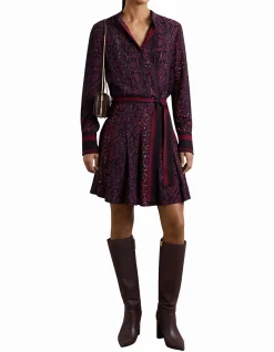 Aurora Snake Print Flippy Mini Dress