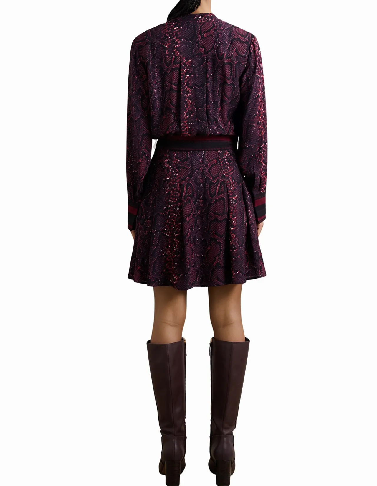 Aurora Snake Print Flippy Mini Dress