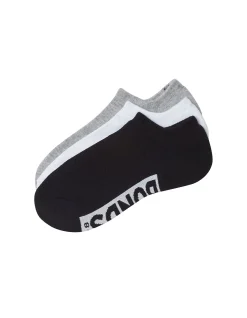 Aus Cotton Logo Cushioned No Show Socks 3 Pack