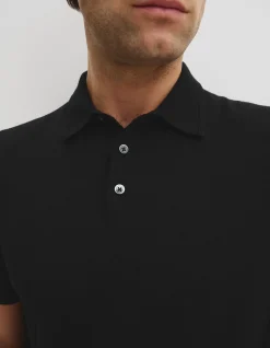 Australian Merino Short Sleeve Button Knit Polo