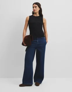 Australian Cotton Blend Fitted Rib Tank