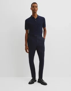 Australian Cotton Blend Silk Button Polo