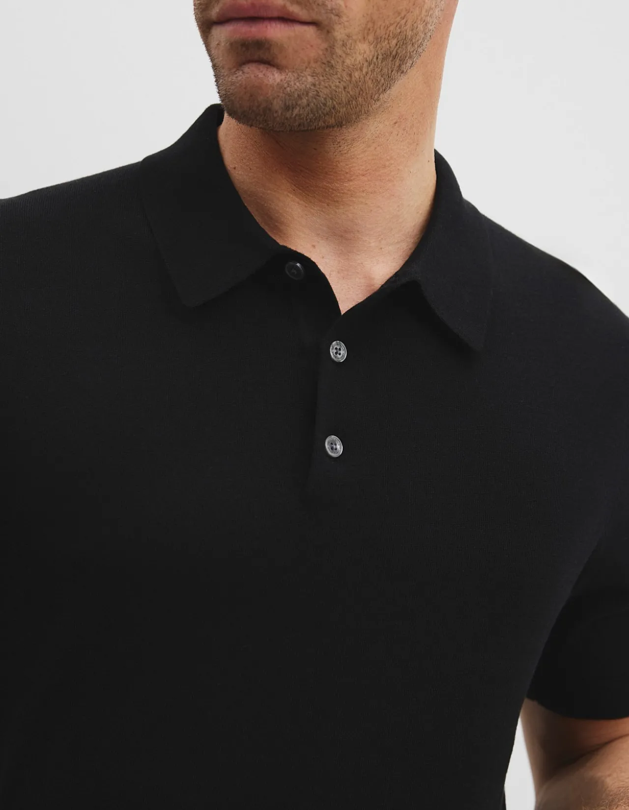 Australian Cotton Blend Silk Button Polo