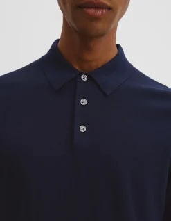 Australian Cotton Blend Silk Button Polo
