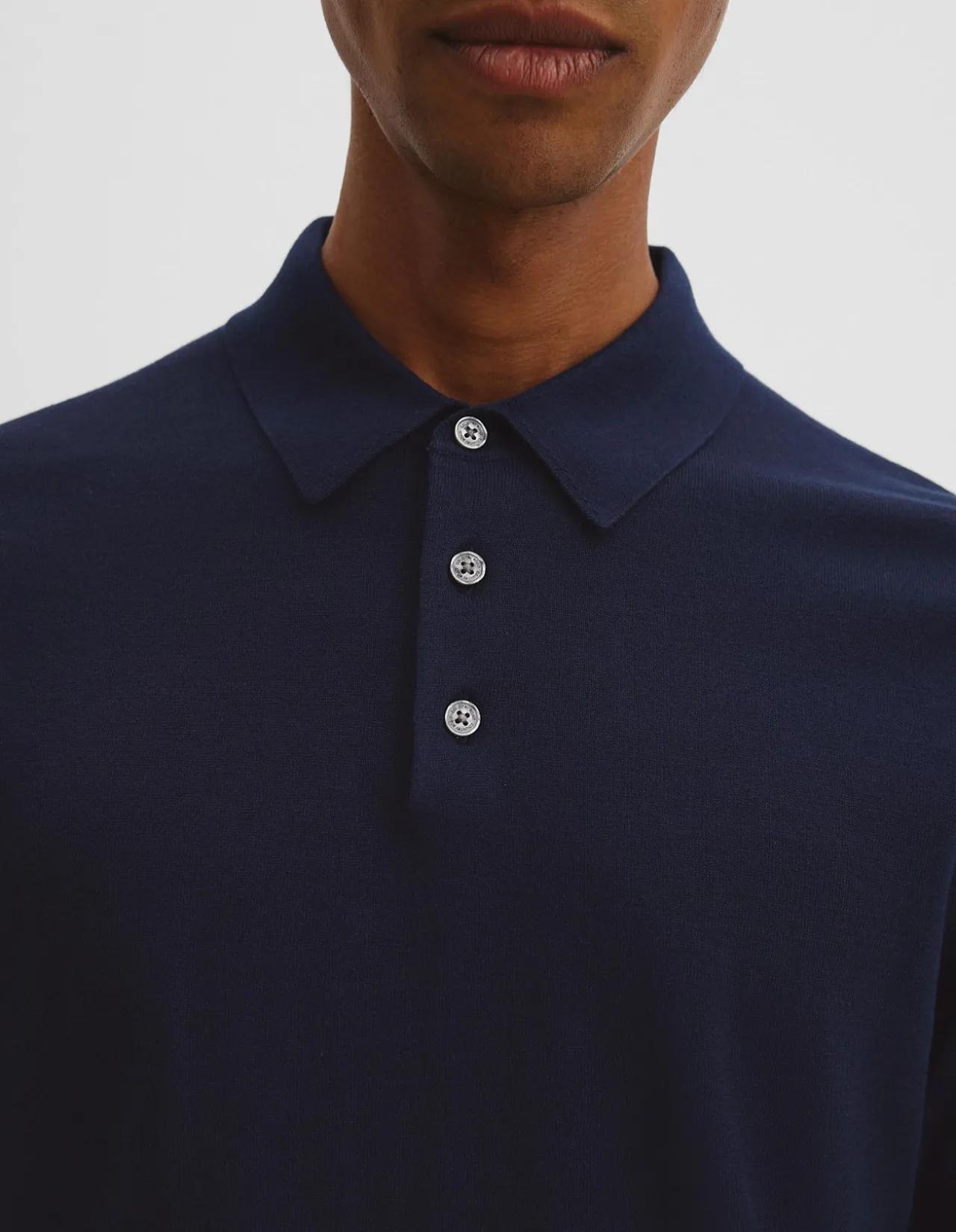 Australian Cotton Blend Silk Button Polo
