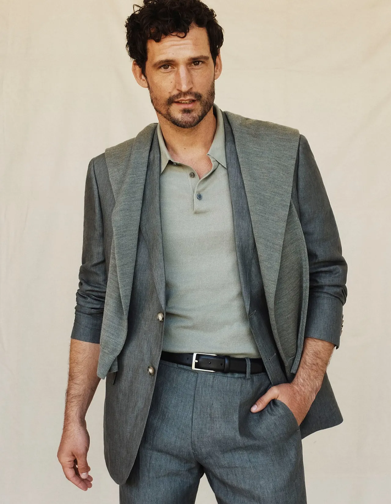 Australian Cotton Blend Silk Button Polo