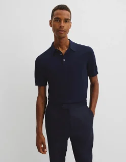 Australian Cotton Blend Silk Button Polo