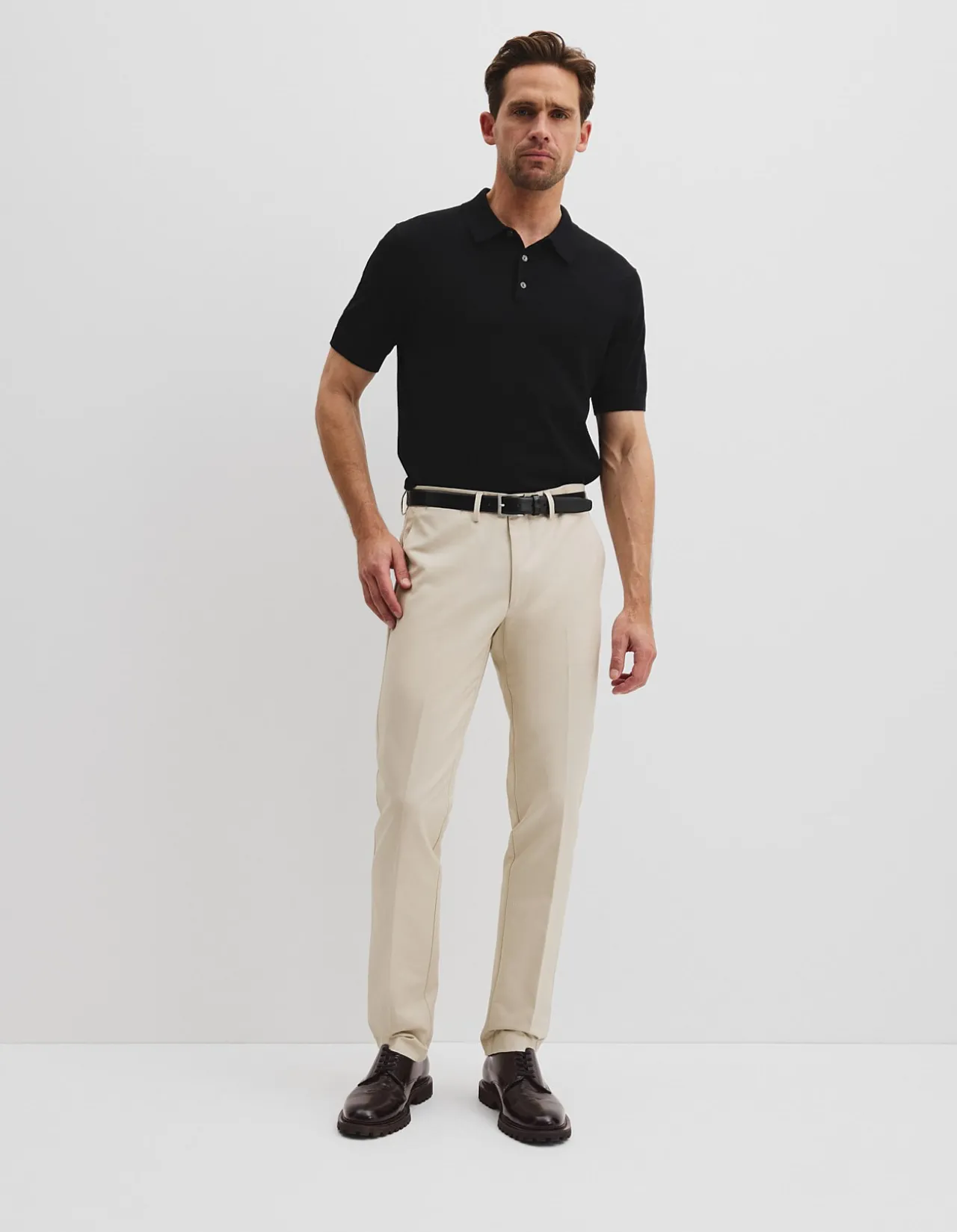 Australian Cotton Blend Silk Button Polo