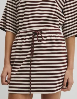 Australian Cotton Blend Stripe Jersey Skirt