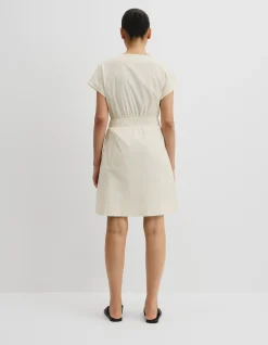 Australian Cotton Shirred Waist Mini Dress