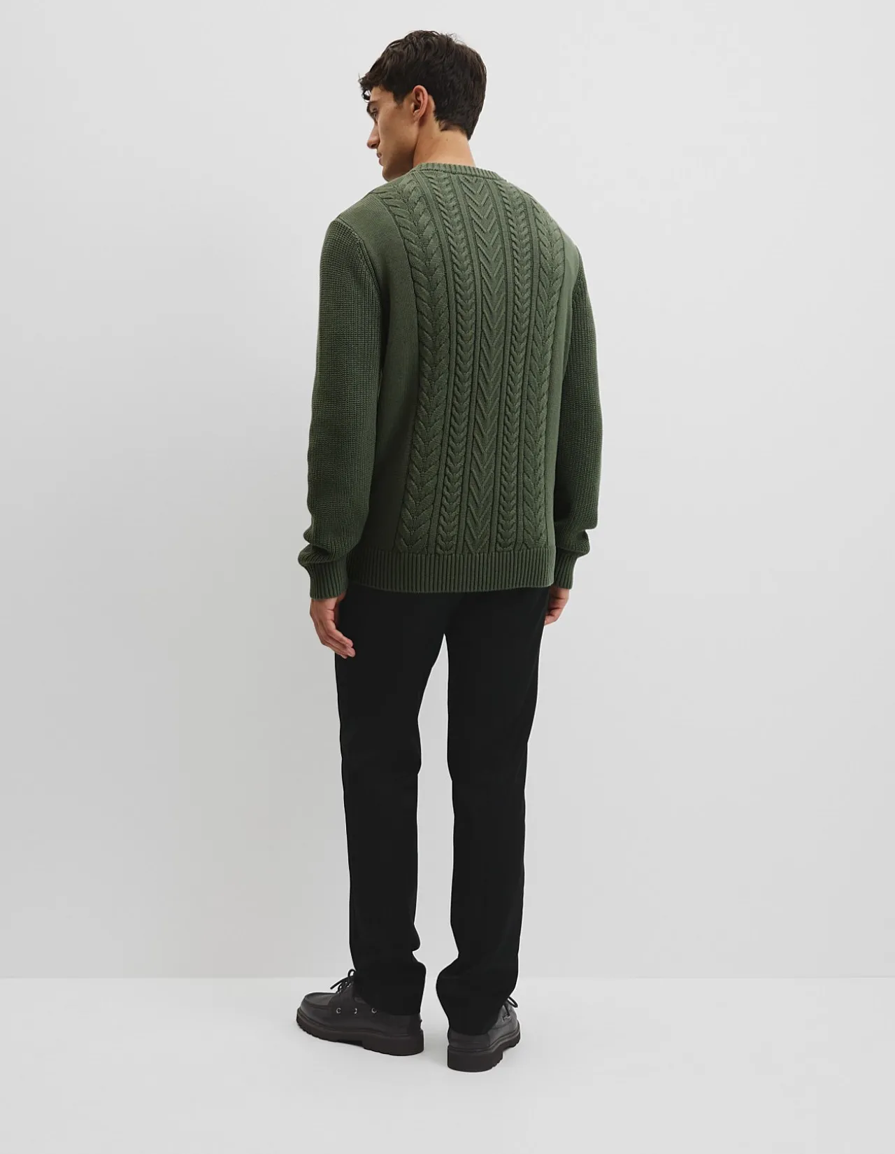 Australian Good Earth Cotton Cable Crew Knit