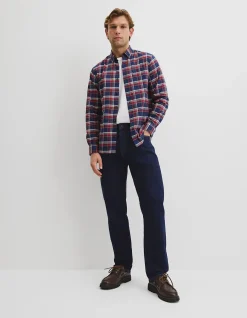 Australian Long Sleeve Regular Fit Good Earth Cotton Check Shirt