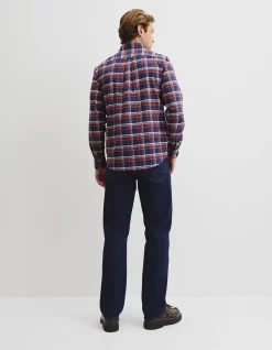 Australian Long Sleeve Regular Fit Good Earth Cotton Check Shirt