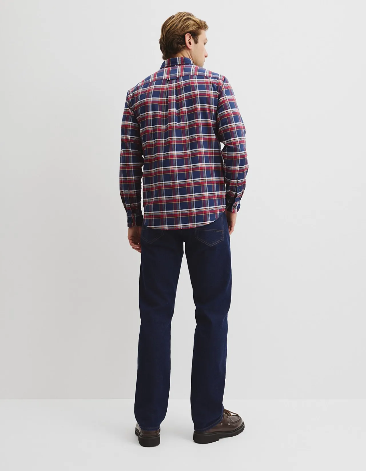 Australian Long Sleeve Regular Fit Good Earth Cotton Check Shirt