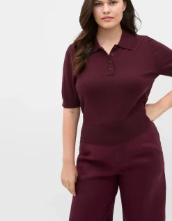 AUSTRALIAN MERINO KNIT POLO TOP