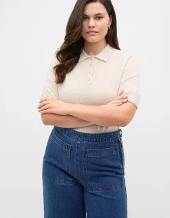 AUSTRALIAN MERINO KNIT POLO TOP