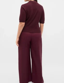 AUSTRALIAN MERINO KNIT POLO TOP