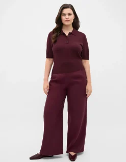 AUSTRALIAN MERINO KNIT POLO TOP