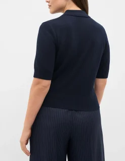 AUSTRALIAN MERINO KNIT POLO TOP
