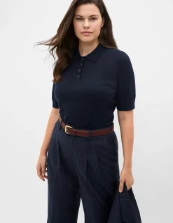 AUSTRALIAN MERINO KNIT POLO TOP