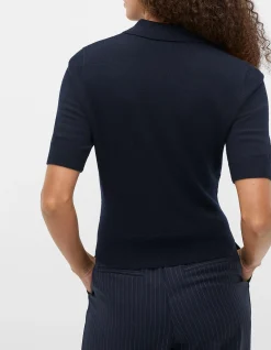 AUSTRALIAN MERINO KNIT POLO TOP