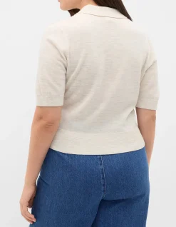 AUSTRALIAN MERINO KNIT POLO TOP
