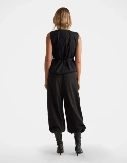 AVA BELTED WRAP TOP