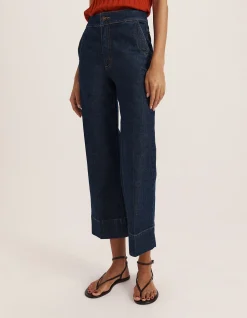 Ava Cropped High Rise Wide Leg Jean